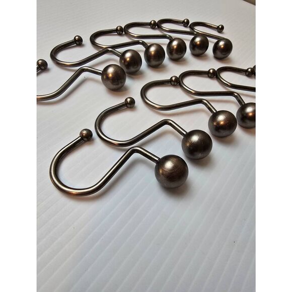Shower curtain hooks Set of 12 - Picture 2 of 4